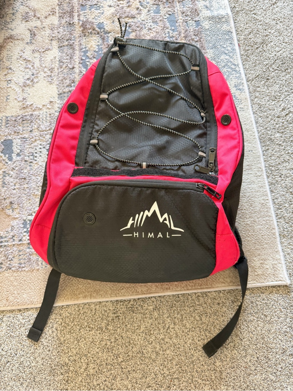 Dark pink softball or baseball kids backpack bat bag